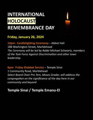 Holocaust Remembrance Flyer